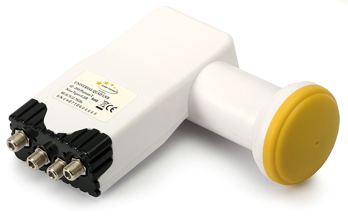 Konwerter satelitarny QUAD fullband 0,2 dB Golden Interstar